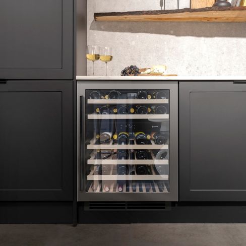 Caple WI6135GM Undercounter Built In Dual Zone Wine Cooler Gunmetal