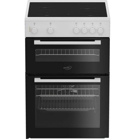 Zenith ZET605W 60cm Double Oven Electric Ceramic Cooker - White