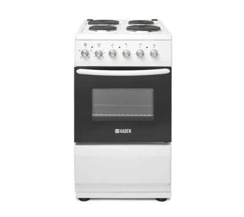 Haden HES051W 50cm Single Oven Electric Cooker with Sealed Plate Hob - White A Rated