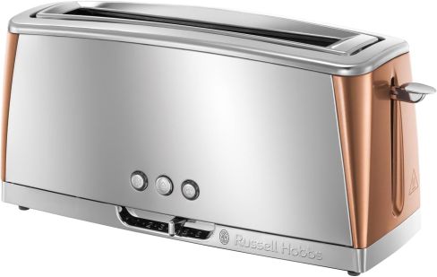 Russell Hobbs 24310 Long Slot 2 Slice Luna Toaster, Copper- Stainless Steel