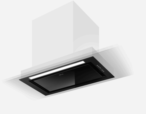 Elica SLEEK2.0-BLK-60 50cm Wide Built In Hood - Black/ Glass  A Rated