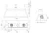 Elica IKONA-MAXXI-SS 120cm Wide Suspended Island Hood In Black A Rated