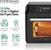 Statesman SKAO15017BK Digital Air Fryer Oven 15 Litre, 1700W in Black