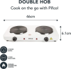 Pifco 204776 Double Ring Mini Hob - White
