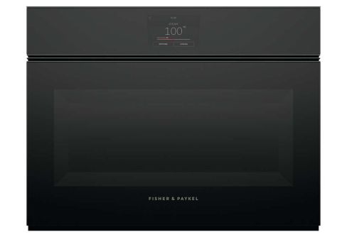 Fisher and Paykel OS60NMTNB1 60cm Series 9 Minimal Handleless Compact Combi-Steam Oven, Black, A+ Rated