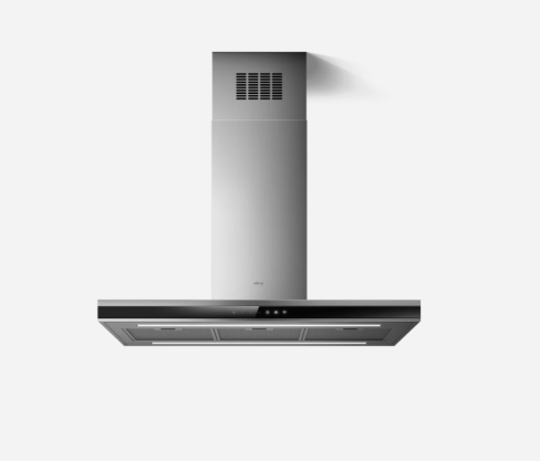 Elica ADELE-IS-AT-BSS 90cm Wide Island Hood - Black/ Stainless Steel - A Rated