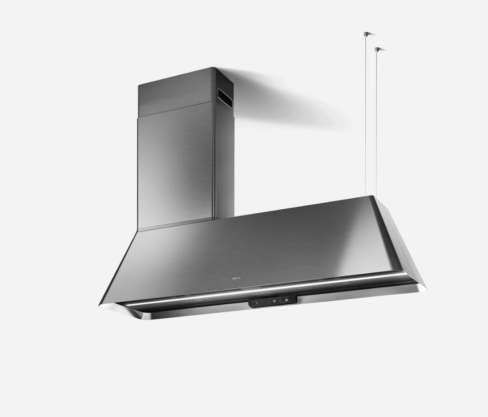 Elica IKONA-MAXXI-BLK 120cm Wide Suspended Island Hood In Stainless Steel A Rated