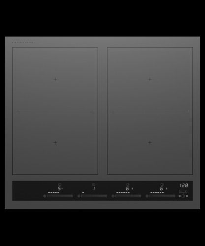 Fisher and Paykel CI604ZZDTG5 60cm 4 Zone Induction Hob in Grey Glass