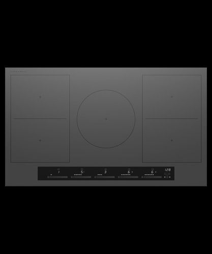 Fisher and Paykel CI905ZZDTG5 90cm 5 Zone Induction Hob in Black Glass