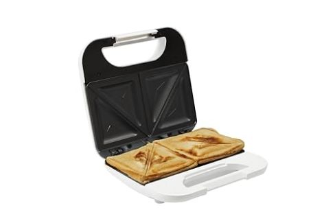Pifco 211309 750W White Sandwich Toaster – Non-Stick Electric Toastie Maker