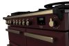 Rangemaster ESDL100DFPBOR/AB1 100cm Wide Dual Fuel Range Cooker - Bordeaux / Antique Brass - A Rated