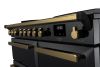 Rangemaster ESDL100EIPGBL/AB1 100cm Induction Range Cooker –Black Gloss / Antique Brass - A Rated