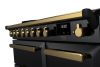 Rangemaster ESDL90EIPGBL/AB1 90cm Induction Range Cooker –Black Gloss / Antique Brass - A Rated