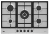 Beko HIAW75225SXE 75cm Gas Hob with Front Knob Controls In Stainless Steel