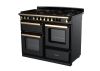 Rangemaster ESDLB110DFPGBL/AB1 110cm Dual Fuel Range Cooker BC Gloss Black /Antique Brass A-Rated