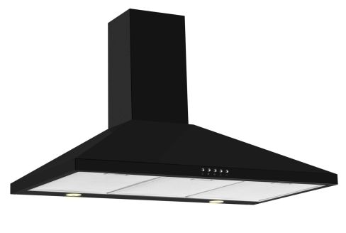 CDA ECH103BL 100cm Chimney Extractor Hood in Black