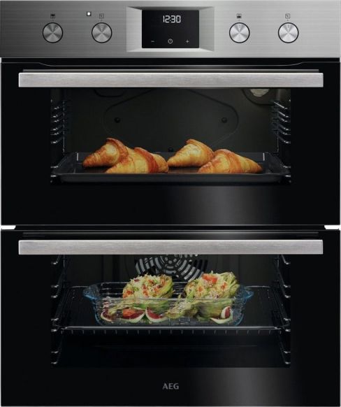 AEG OU5NU20M Built Under Double Oven in Stainless Steel, A Rated