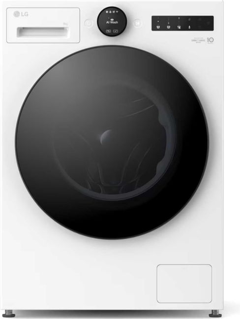 LG F4X7009TWB 9kg 1400 spin AI Direct Drive Washing Machine, White A Rated