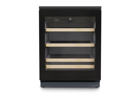 Liebherr UWGB3631 Built-In Under Wine Cooler - Black / Glass Door - F Rated