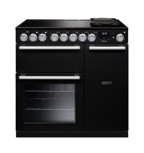 Rangemaster NEX100EIPCBL/CM1 NEXUS  100cm Range Cooker Electric Induction in  Charcoal Black A Rated