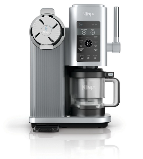 Ninja NC701UK Swirl by CREAMi 13-in-1 Soft Serve & Ice Cream Maker - Platinum Silver