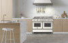 Bertazzoni HER126G2EAVT2 Heritage 120cm Range Cooker Twin Oven with Griddle Dual Fuel Ivory