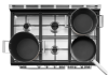 Smeg CPF92GMA 90cm Portofino Dual Fuel Range Cooker Anthracite