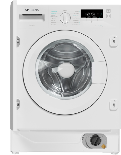 Siemens WK14D260GB Built In Washing Dryer 8kg/5kg, 1400 rpm, Time delay/Time remaining, White door