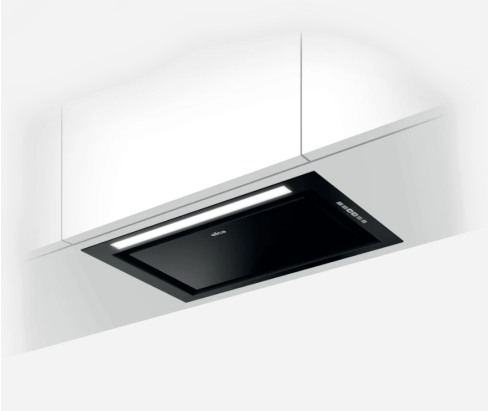 Elica SLK-ADV-PLS-B60 50cm Wide Built In Hood - Black/ Glass  A Rated