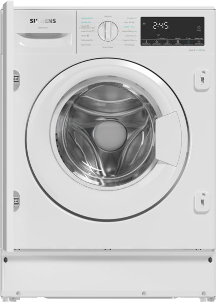 Siemens WK14D490GB Integrated 8kg/5kg Washer Dryer 1400 rpm, Time delay/Time remaining, varioSpeed, AquaStop, Large display, White door