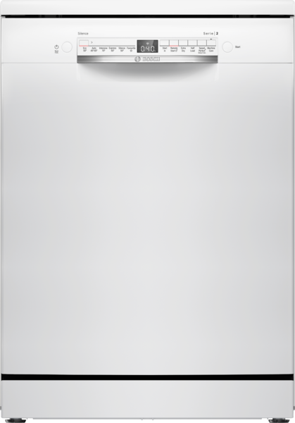 Bosch SMS2HVW06G Dishwasher 46dB, 9L, 14 place settings, White C Rated