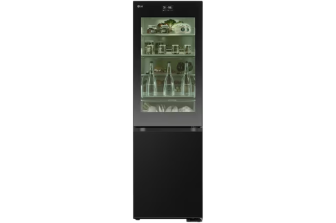 LG GBG7190CEV 349L InstaView™ No Frost, Fridge Freezer, Essence Black Steel C Rated
