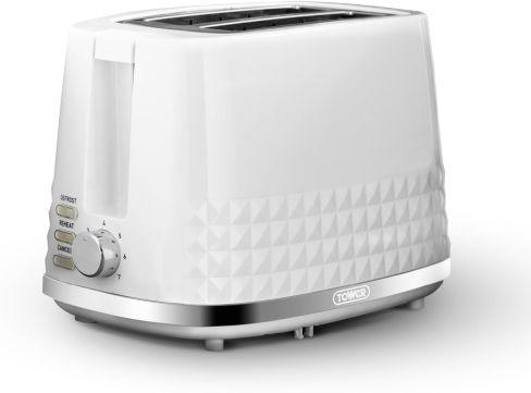 Tower T20082WHT 2-Slice Toaster