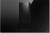 Elica NT-ALPHA-B-80-BA 78cm Wide Venting 4 Zone Hob - Black - A Rated, with back aspiration re-circulating kit
