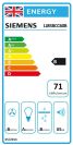 Siemens LJ85BCC60B 80cm Flush Fit Integrated Hood B Rated Black
