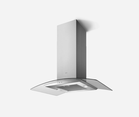 Elica REEF-A-ISLAND 90cm Wide Island Hood - Stainless Steel / Glass - A Rated