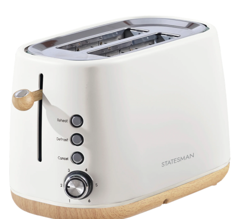 Statesman SKT05090CR 900W 2 Slice Scandi Toaster- Cream