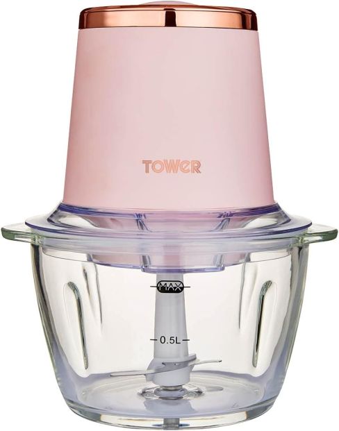 Tower T12058PNK Glass Bowl Chopper