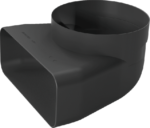 Siemens HZ9VDSI1 Adapter duct, ⌀ 150 mm, 90 °, round-flat