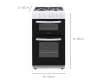 Haden HGTC51W 50cm Twin Cavity Gas Cooker in White