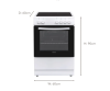 Haden HC61SW 60cm Ceramic Single Oven Cooker in White A Rated