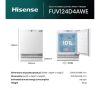 Hisense FUV124D4AWE Integrated Under Counter Freezer with Fixed Hinge System, Manual Defrost