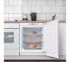Hisense FUV124D4AWE Integrated Under Counter Freezer with Fixed Hinge System, Manual Defrost