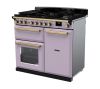 Rangemaster ESDL100DFPHTH/AB1 100cm Wide Dual Fuel Range Cooker - Heather / Antique Brass - A Rated