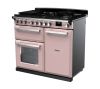 Rangemaster ESDL100DFPPPK/CM1 100cm Wide Dual Fuel Range Cooker - Pale Pink / Chrome - A Rated
