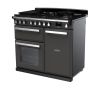 Rangemaster ESDL100DFPSLT/CM1 100cm Wide Dual Fuel Range Cooker -Slate / Chrome - A Rated