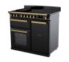 Rangemaster ESDL100EIPGBL/AB1 100cm Induction Range Cooker –Black Gloss / Antique Brass - A Rated