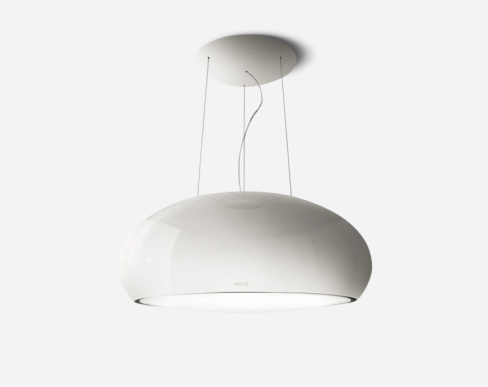 Elica PEARL-WH 80cm Wide Suspended Island Hood - Pearlescent White - A Rated