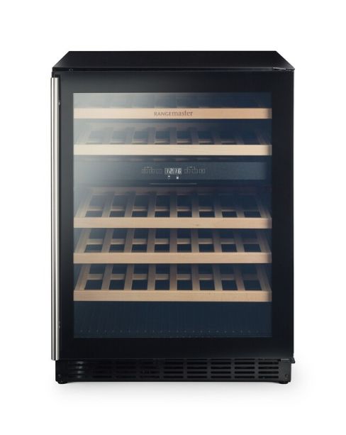 Rangemaster RDZ6046BL/ Wine Cabinet 60cm Black with Stainless Steel trim