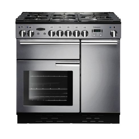 Rangemaster PROP90DFFSS/C Professional Plus 90Cm Dual Fuel Range Cooker Stainless Steel A Rated